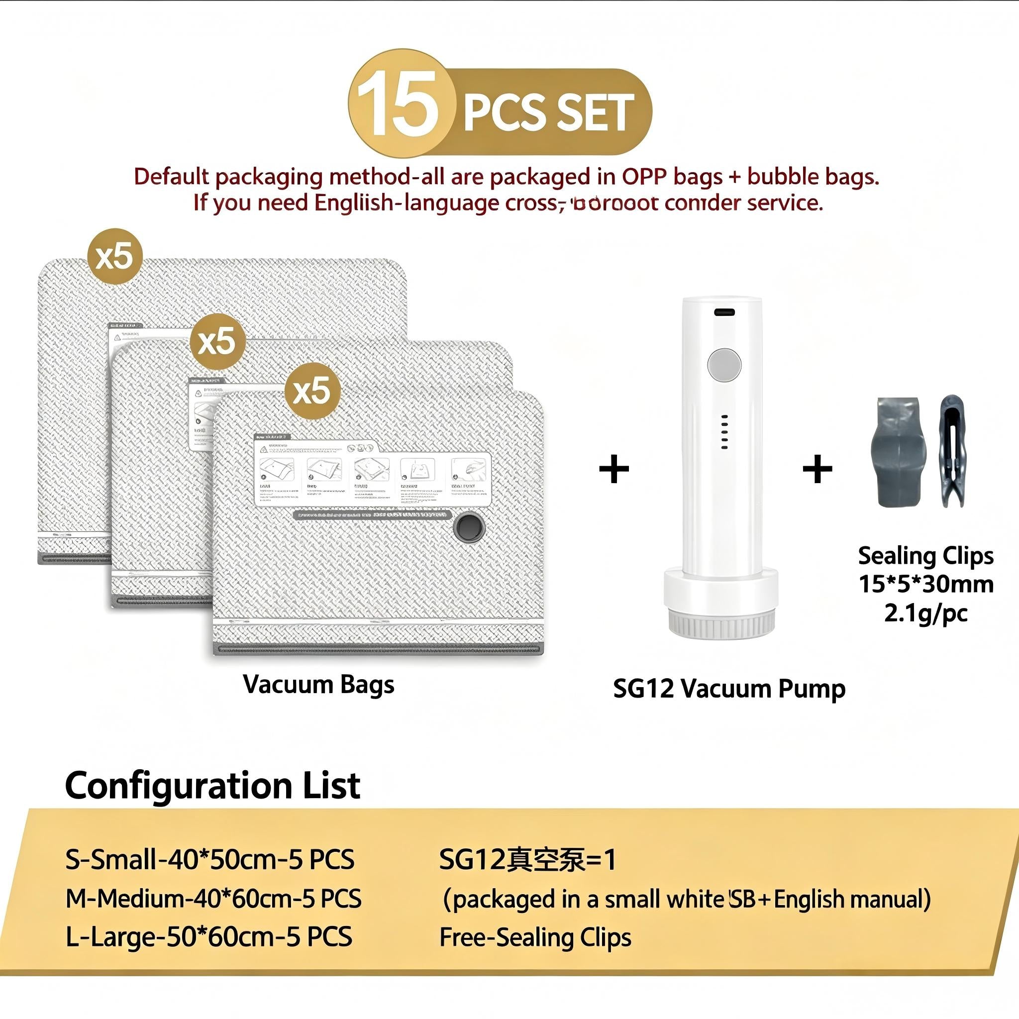 Rechargeable Pump + 15 Bags