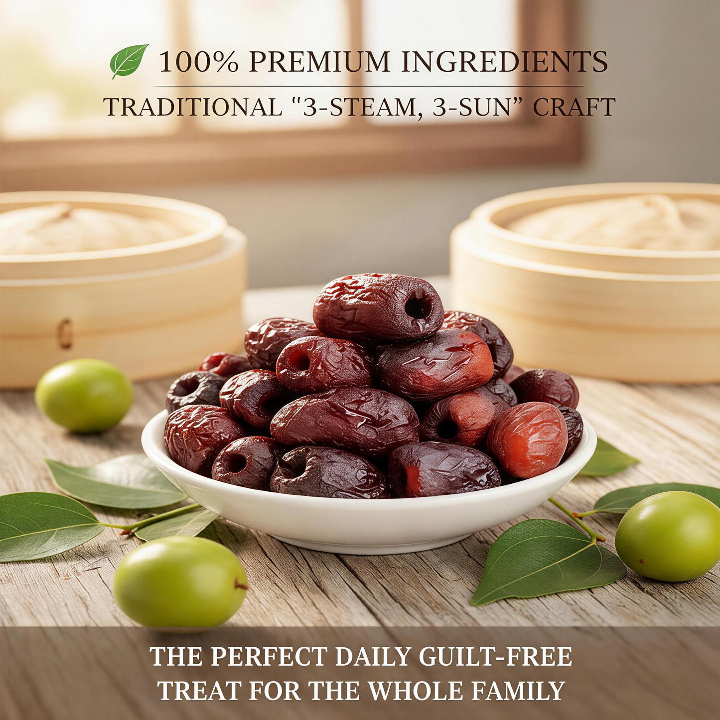 【Artisanal Heritage】Steamed & Sun-Dried Red Dates / Astragalus Dates — Soft, Chewy, and Naturally Sweet Healthy Snack