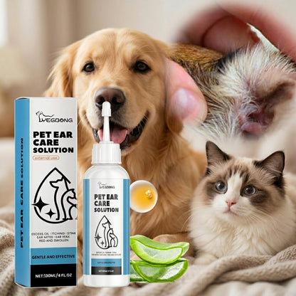 Gentle Pet Ear Care Solution | Daily Cleansing & Odor Removal for Dogs & Cats