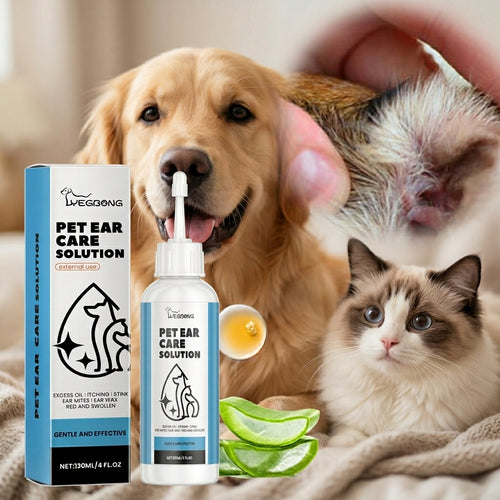 Gentle Pet Ear Care Solution | Daily Cleansing & Odor Removal for Dogs & Cats