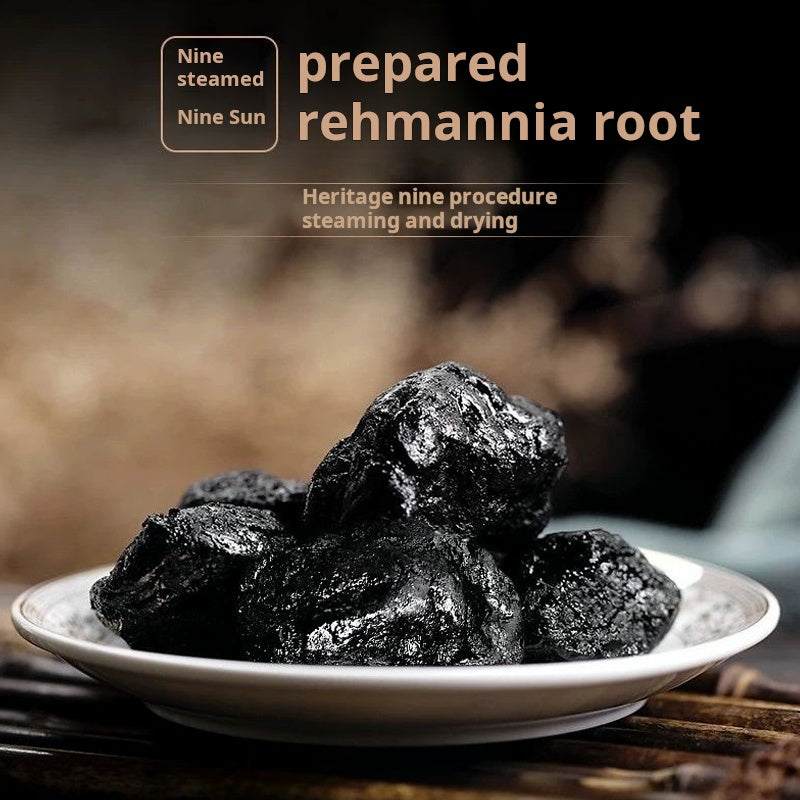 Traditional 9-Cycle Steamed & Sun-Dried Rehmannia Herbal Bites  — All-Natural Ancient Eastern Herbal Snack