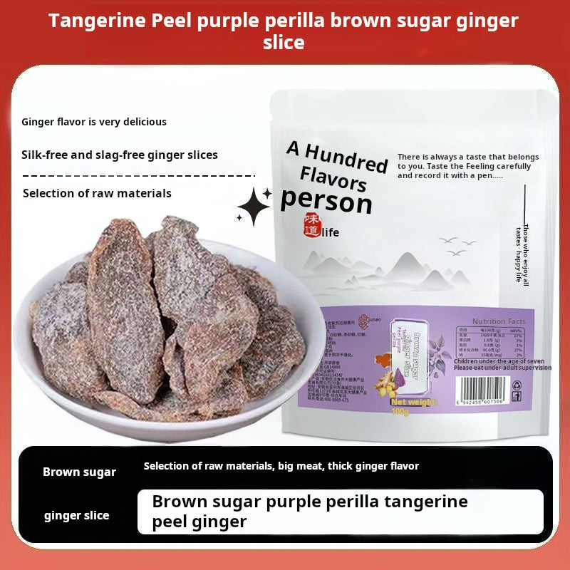 Premium Herbal Ginger Slices with Perilla|Natural Ingredients for Daily Refreshment