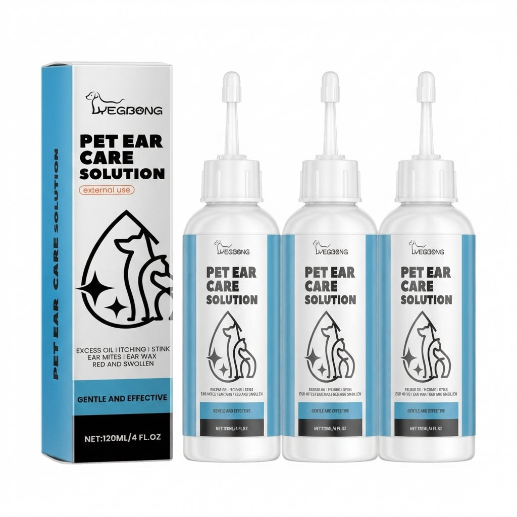 Gentle Pet Ear Care Solution | Daily Cleansing & Odor Removal for Dogs & Cats