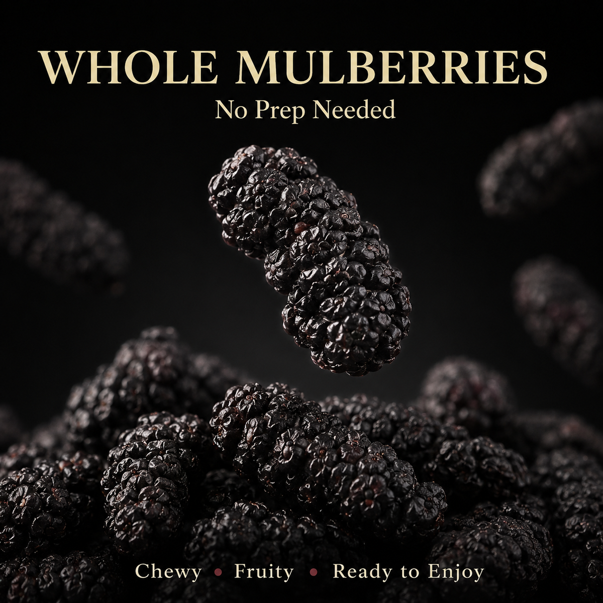 Organic Dried Black Mulberries – Superfood Snack for Daily Wellness