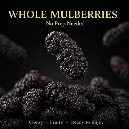 Organic Dried Black Mulberries – Superfood Snack for Daily Wellness