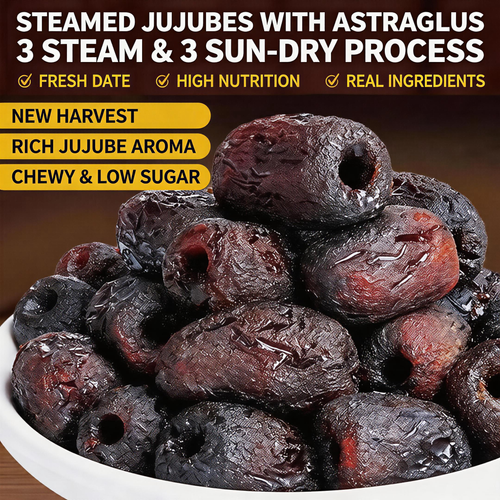 【Traditionally Crafted】Steamed & Sun-Dried Red Dates / Astragalus Dates — Soft, Chewy, and Naturally Sweet Healthy Snack
