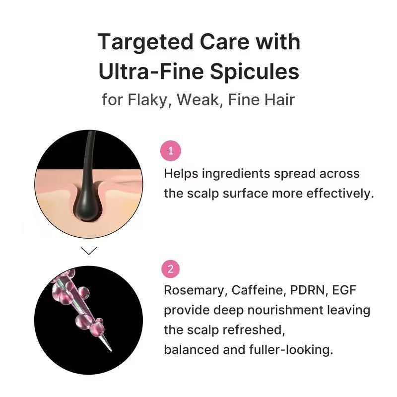 [NEW]  Rosemary PDRN Spicule Scalp Serum (20ml) | Dry & Oily, Flaky-looking Scalp | Korea Hair Care, Free from Parabens, Silicones, Sulfates