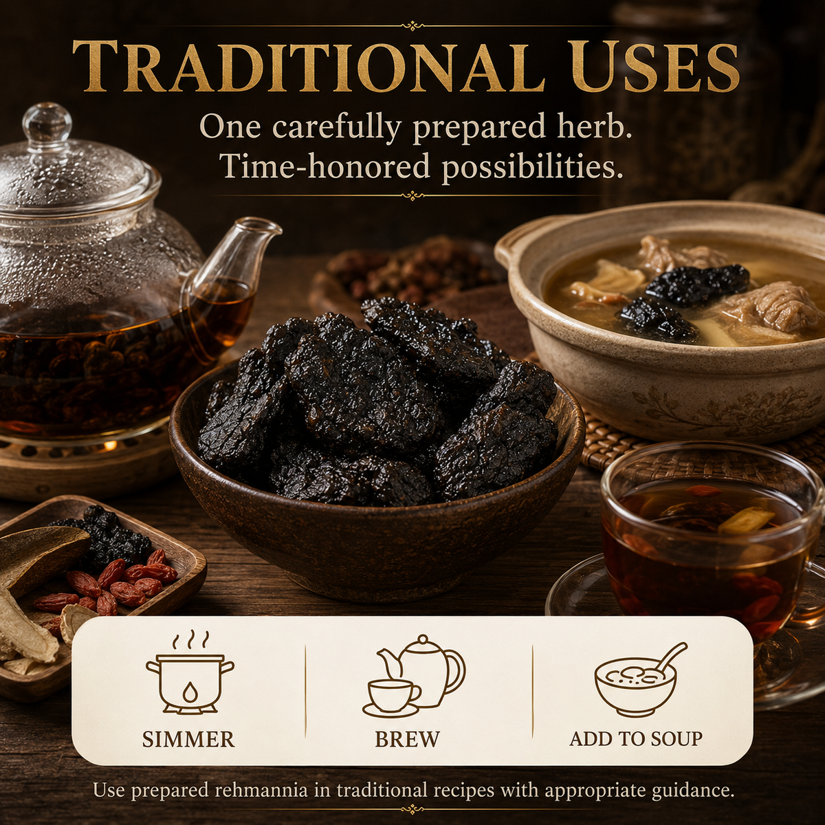 Traditionally Nine-Steamed & Nine-Sun-Dried Rehmannia — An All-Natural Herbal Snack from the Ancient East