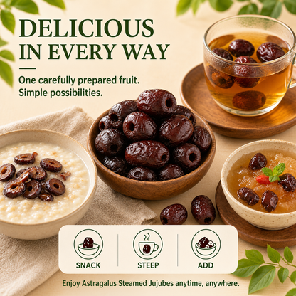 【Ancient-Style Steamed】Astragalus Jujubes — Soft, Sweet, Naturally Pure, the Best Healthy Snack