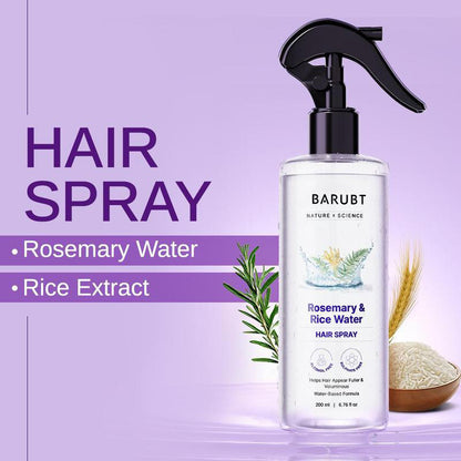 Nature x Science Rosemary Water with Rice Water |100% Natural Extract | Soft & Smooth Hair Non-Greasy & Fast Absorbing | 200 ml