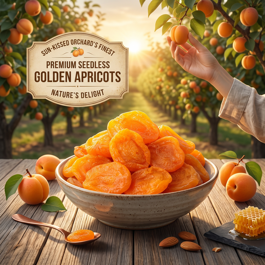 Large & meaty seedless dried apricots—soft and chewy, featuring a lightly sweet flavor with a tangy twist