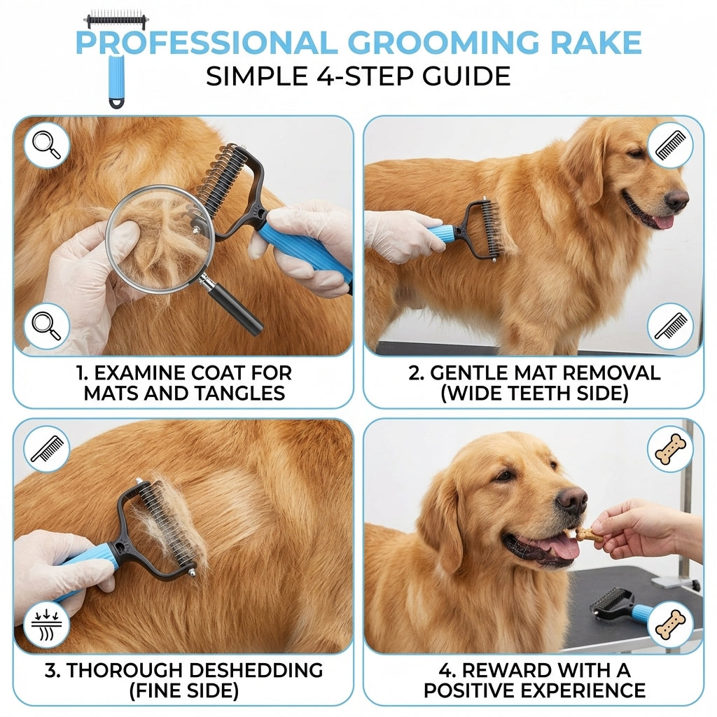 Pain-Free Pet Deshedding & Dematting Tool